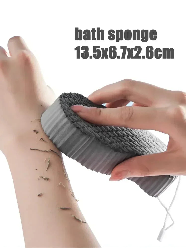 Foot Wash Mat Silicone Sponge Body Brush in The Shower Reusable Wall Mounted Back Silicone Bath Foot Massage Pad Shower Oasis Select grey sponge