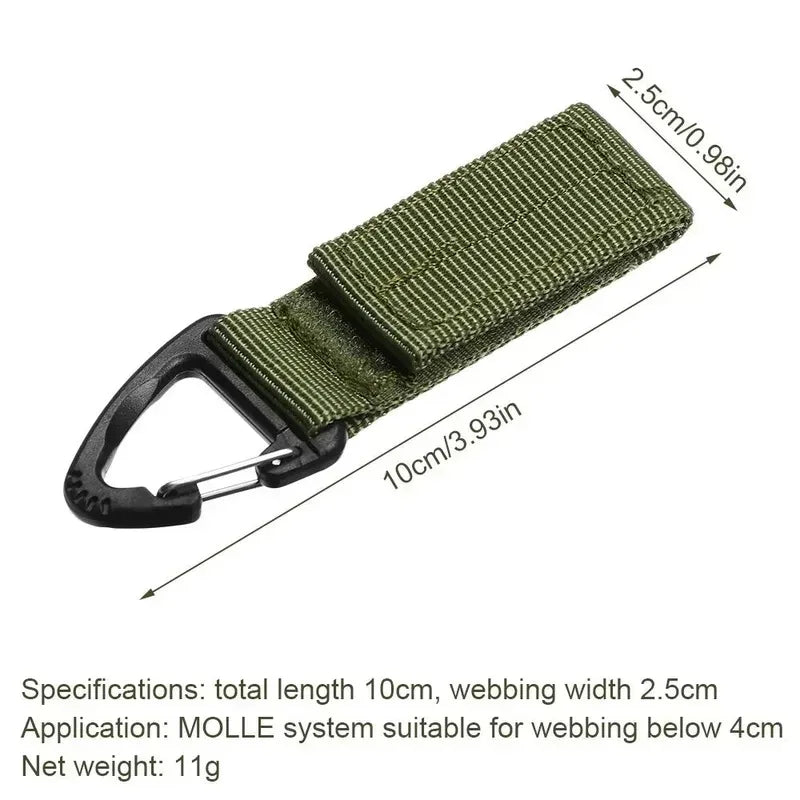 3/6/9PCS Nylon Hang Buckle Strap Outdoor Carabiners Tactical Buckle Belt Clips Keychain Camping Hanging Hooks Camping Tool Oasis Select