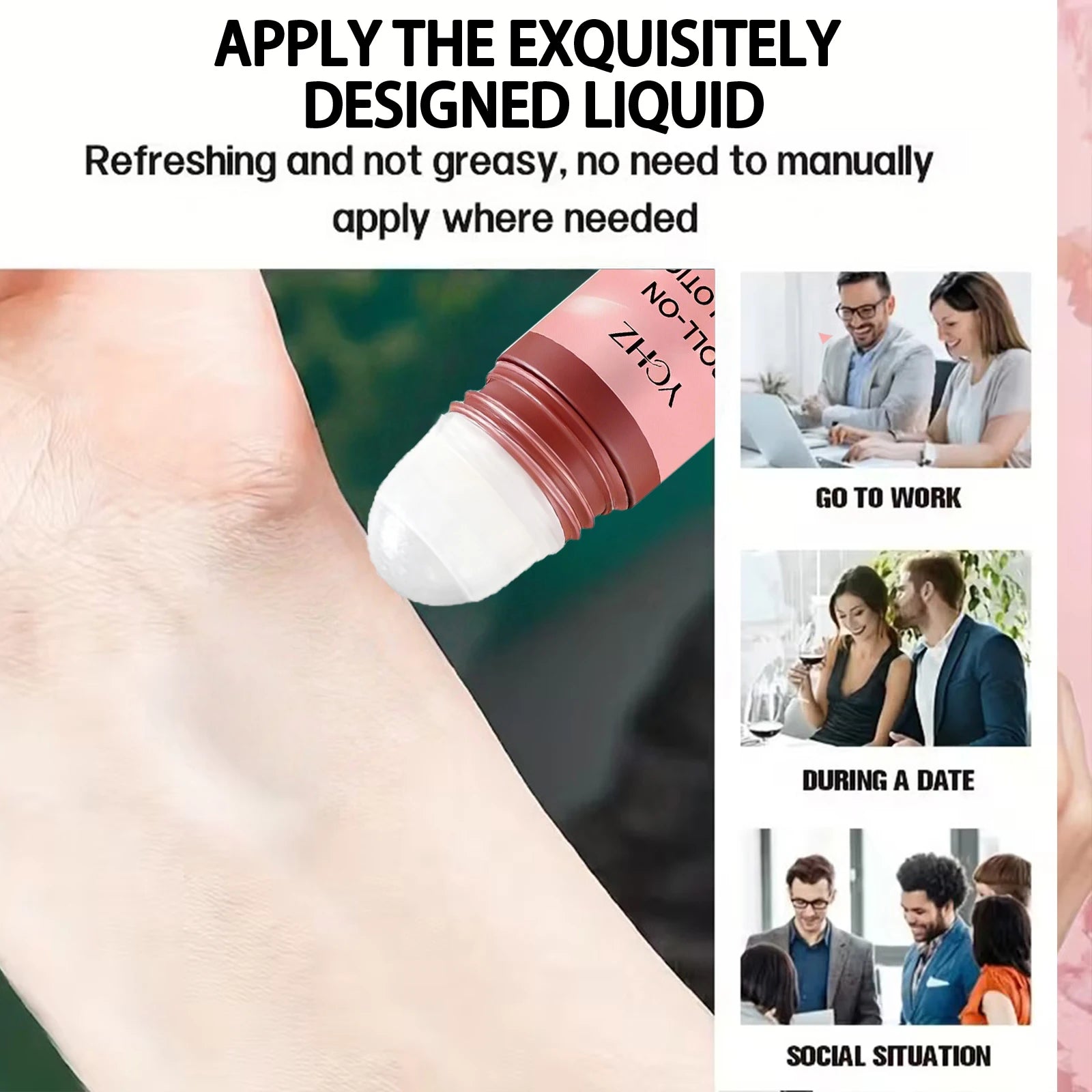 YCHZ Rose Roll-On Deodorant – 72-Hour Fresh, 20ml