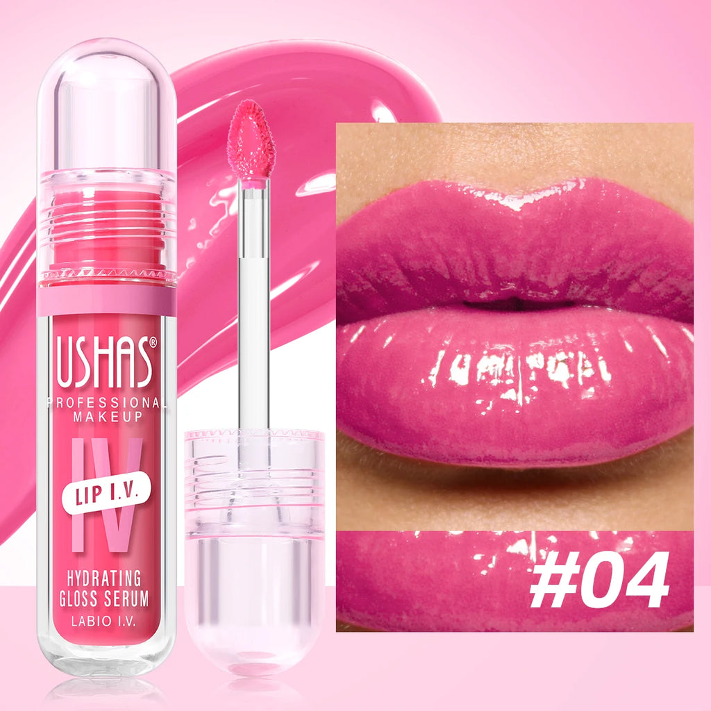 USHAS Hydrating Lip Gloss – Mirror Finish & Long-Lasting Color