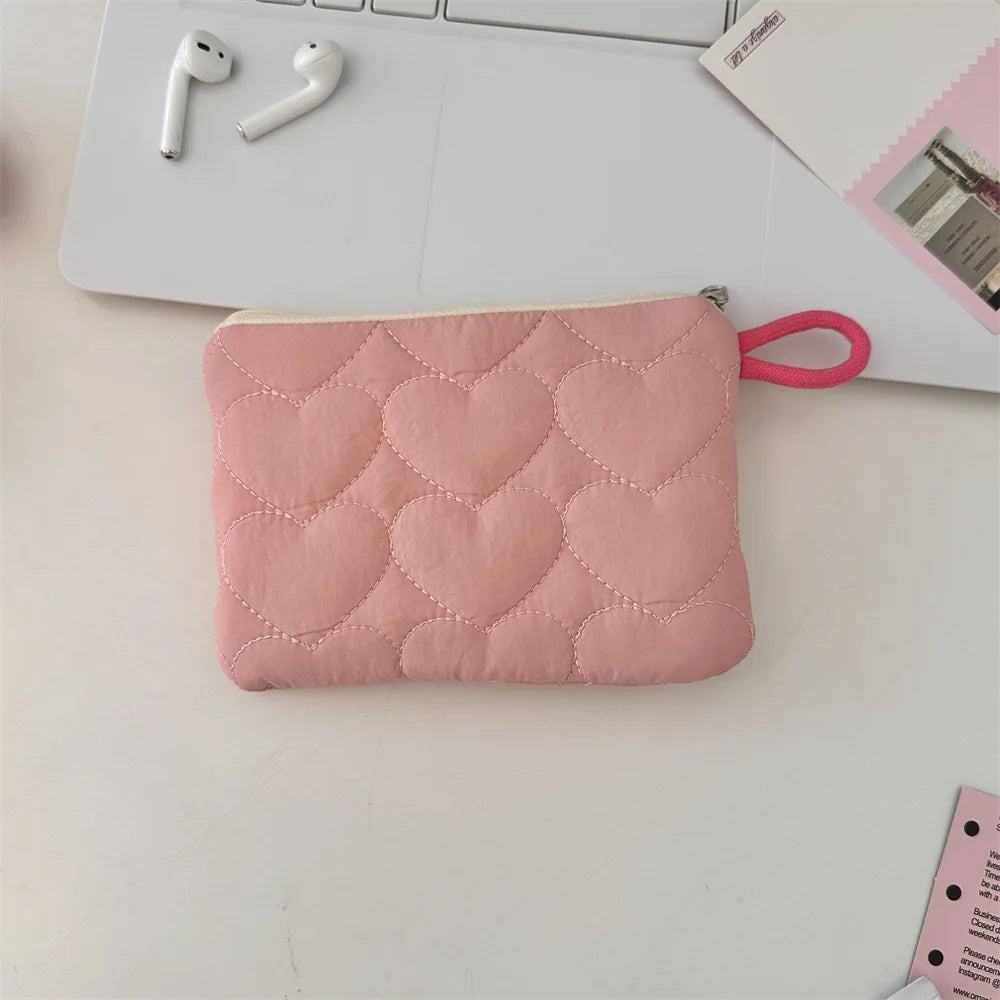 New Cute Candy Color Coin Purses Small Canvas Coin Wallet Lady Girls Earphone Coin Key Money Storage Bag Zipper Pouch Oasis Select Pink