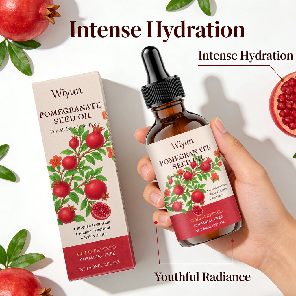 Pomegranate Seed Oil for Hair Skin Care Nourishing Scalp Increase Skin Elasticity Reduce Dryness Smoothing Cold-Pressed Body Oil Oasis Select