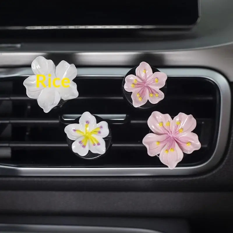 2pcs Car Perfume Clip Flower Air Outlet Decorations Car Air Conditioner Air Vent Personalized Interior Decoration Accessories Oasis Select