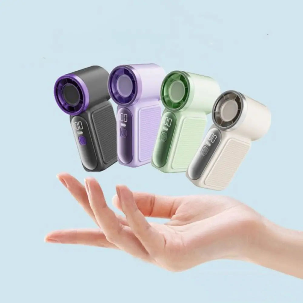 Cooling 6 Gear Wind Mini Portable Fan Air Turbo Tech LED Display USB Rechargeable Fan Adjustable Ultra-quiet Pocket Fan Camping Oasis Select