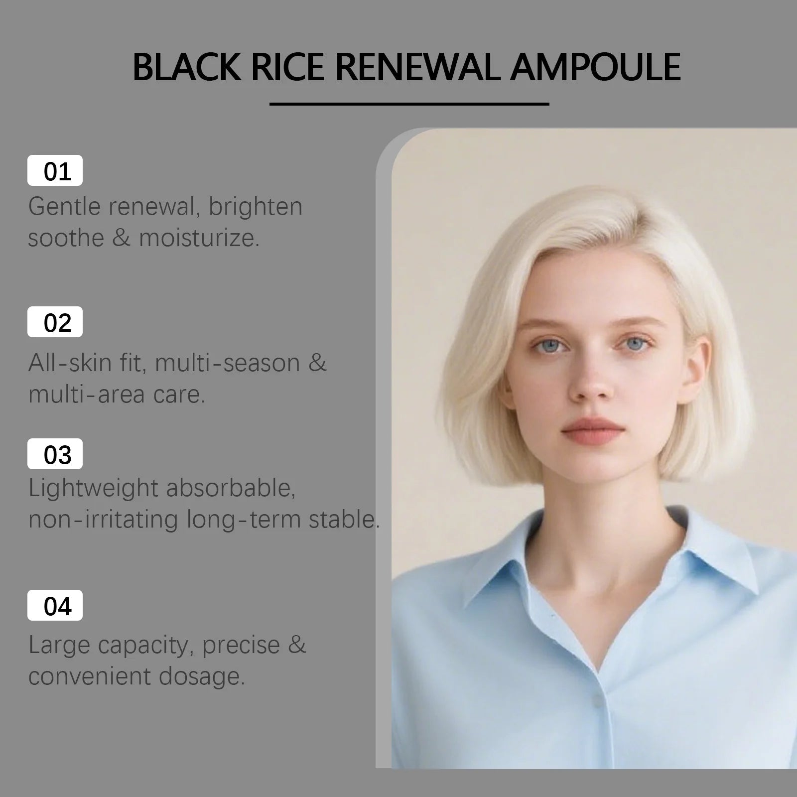 Black Rice Essence - Gentle and Moisturizing Facial Serum for Hydrated, Smooth, and Radiant Skin Oasis Select