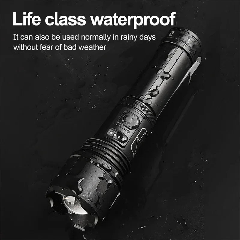 Super XHP130 Powerful Led Flashlights Work 12H High Power Torch Light Rechargeable Tactical Flashlight 18650 Usb Camping Lamp Oasis Select