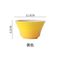 300ML Rainbow Gradient Color Dishes Rice Bowl Tableware Japanese Ramen Bowls Kitchen Dessert Salad Steamed Egg Bowl Tableware Oasis Select Yellow