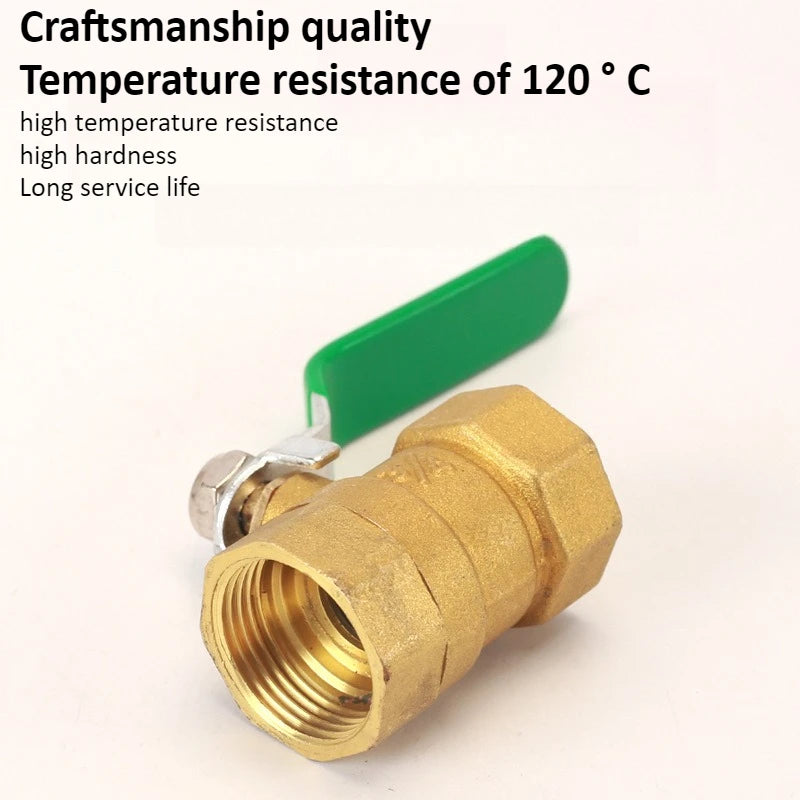Brass Long Rod Ball Valve 1/8 "1/4" 3/8 "1/2" 3/4 "1 Inch Internal/external Thread Connector Adapter Copper Pipe Connector Oasis Select