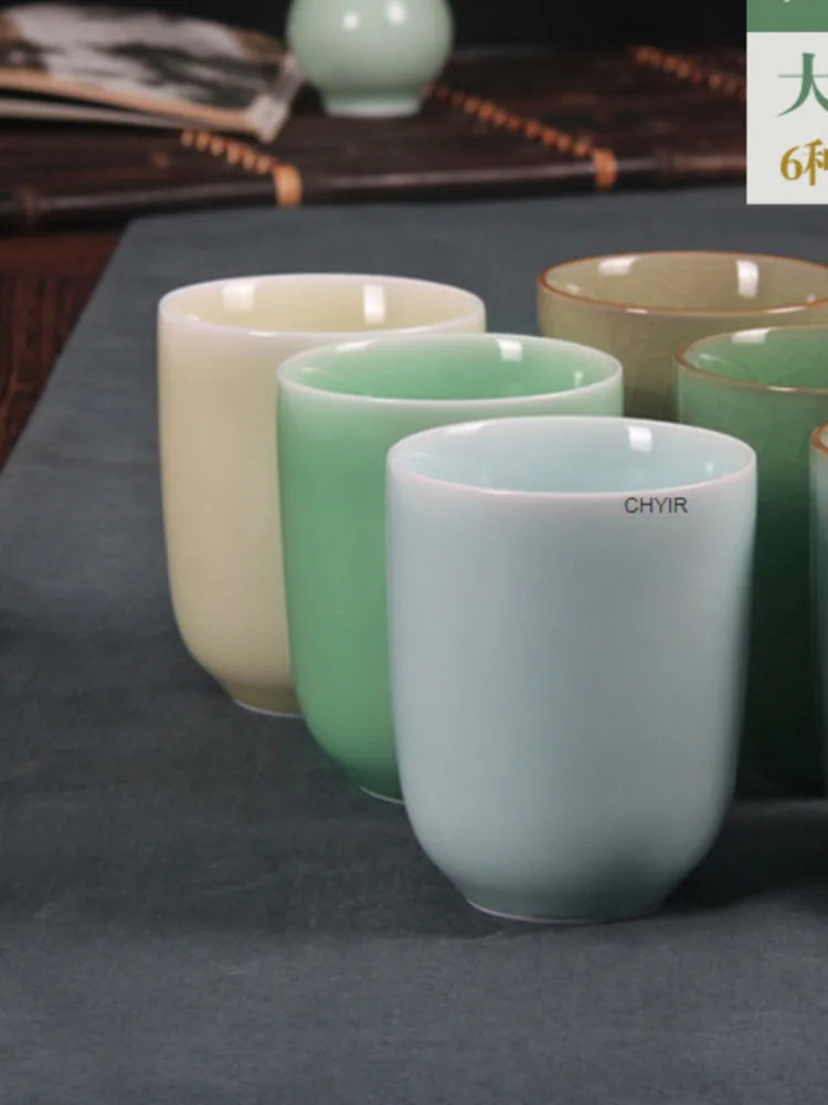 Longquan Celadon Water Cup Purple Clay Ceramic Tea Set, Creative Tea Cup, Tea Cup Couple's Kung Fu Tea Cup Oasis Select