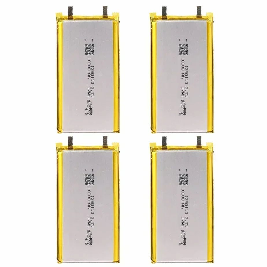 Rechargeable Batteries 3.7V 10000mAh 1260110 Li-polymer Battery Lithium Polymer for Toy Power Bank GPS Laptop Camping Lights Diy Oasis Select 4PCS