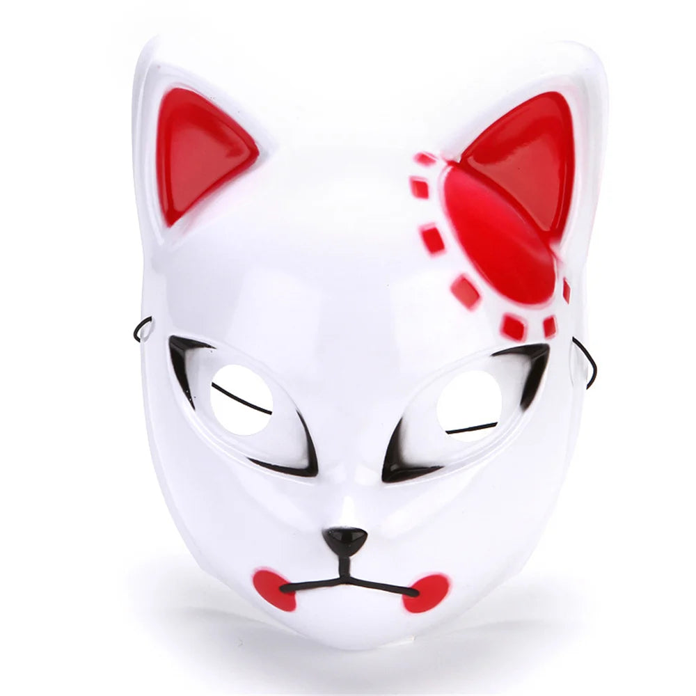 Japanese Anime Demon Slayer Mask Cosplay Thicken Plastic Masks Halloween Party Costume Props Fox Mask Oasis Select Red