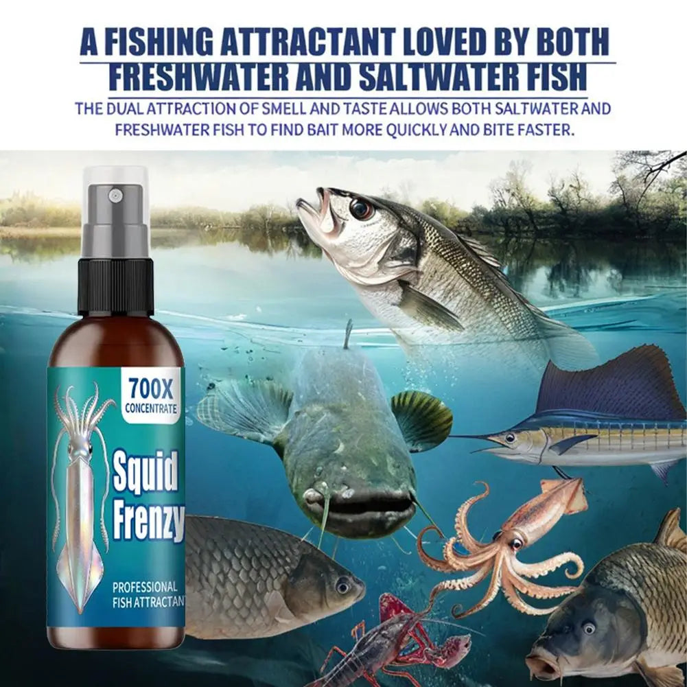 Squid Multi-Effect Fishing Liquid,Specially Designed,Quickly Stimulate Squid Hunger Professional Fishing Liquid Squid Attractant Oasis Select