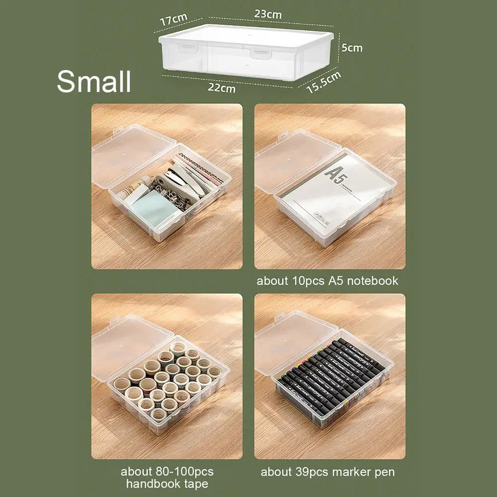 1Pcs School Home Office Supplies Document Storage Container Multifunctional Transparent A4 A5 File Organizer Plastic Oasis Select