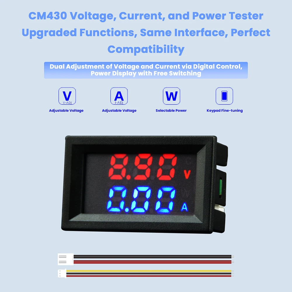 DC 4-30V 10A LED Digital Voltmeter Ammeter Car Motocycle Voltage Current Meter Volt Detector Tester Monitor Panel ﻿ Oasis Select Default Title