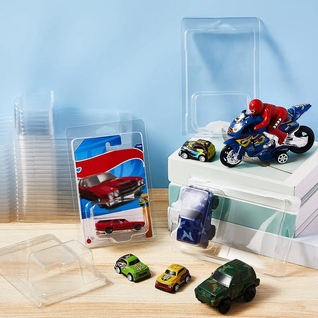 6/12/24 PCS Mini Car Display Case – Crystal Clear Clamshell Protector for 1:64 Scale Cars | Dust-Proof & Scratch-Resistant Oasis Select