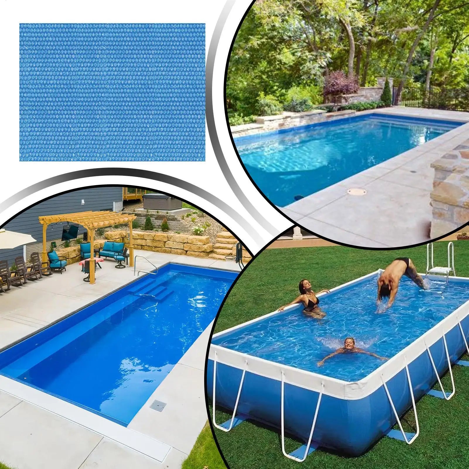 1pc Swimming Pool Cover Protector Swimming Pools Cover Heat Insulation Dustproof For Home Yard Garden Summer Backyard Outdoor Oasis Select