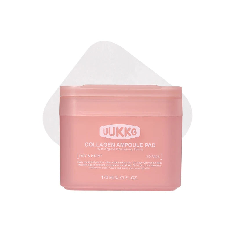 100PADS Collagen Makeup Makeup Remover, Cleansing Pad, Daily Makeup Remover Cleansing, Moisturizing, Skin Care and Cleansing Oasis Select