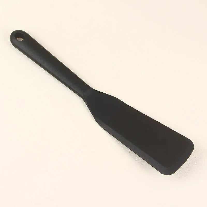 Vibrant Food Grade Silicone Cooking Turner Scratch Resistant Non Stick Cookware Accessory Versatile Kitchen Scraper for Pancake Oasis Select black