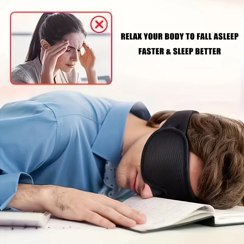 3D Sleep Eye Mask, with Adjustable Headband, Soft and Breathable Fabric, Light and Light-blocking. for Travel, Home and Office Oasis Select