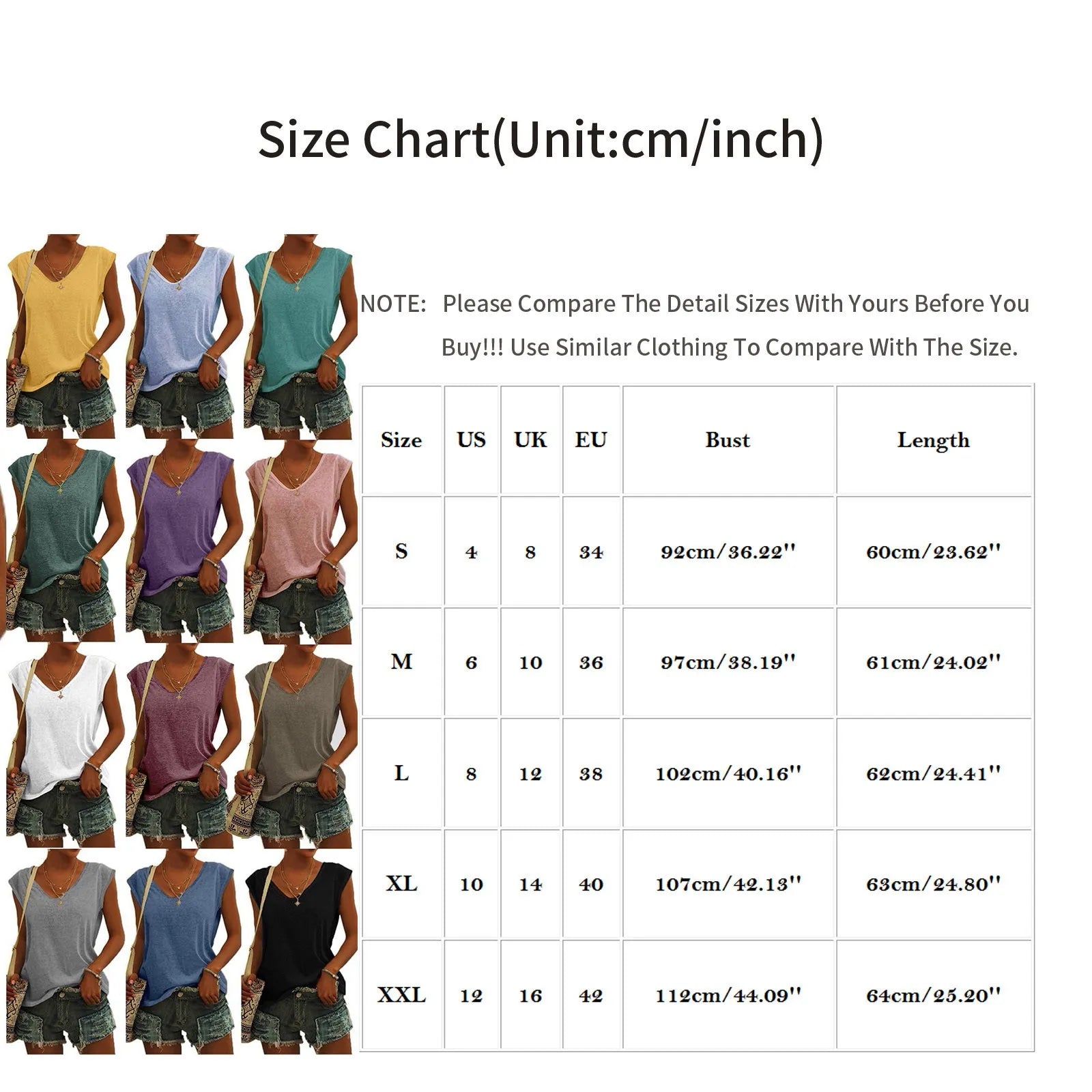 Summer Camisole Women'S V-Neck Vest Colored Cotton Solid Color T-Shirt Casual Sleeveless Vest Loose Top Fitted Vest Women'S Clot Oasis Select