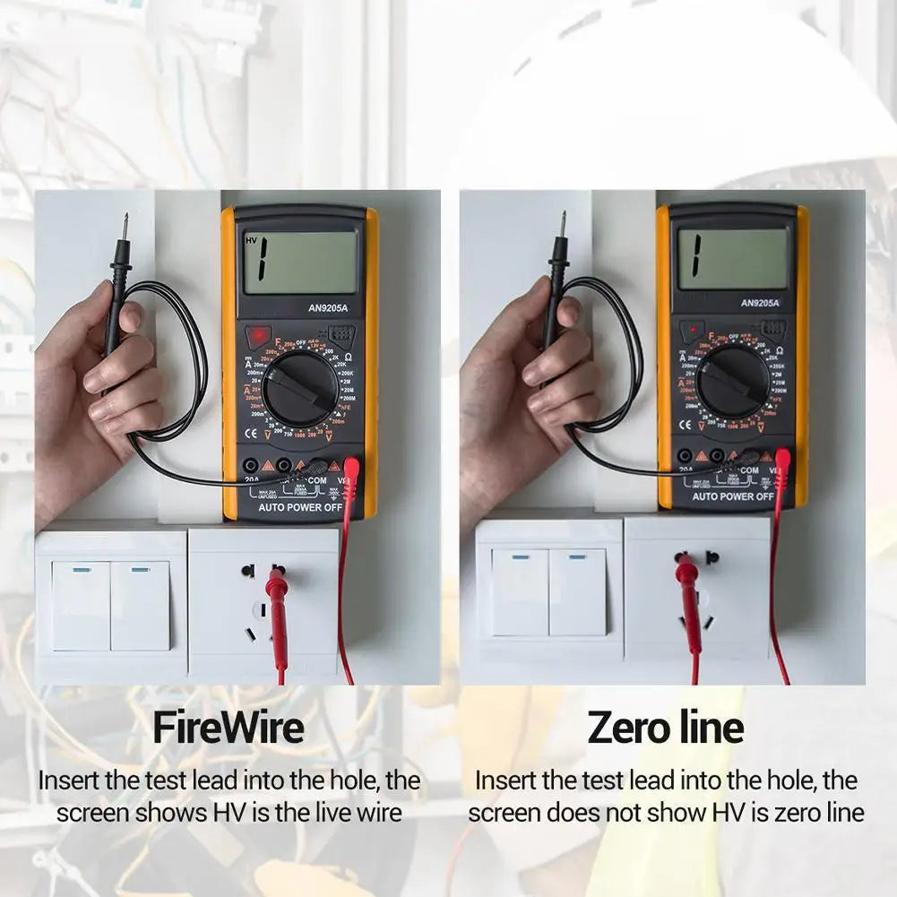 DT9205A Digital Multimeter – NCV, Auto Range, AC/DC Tester