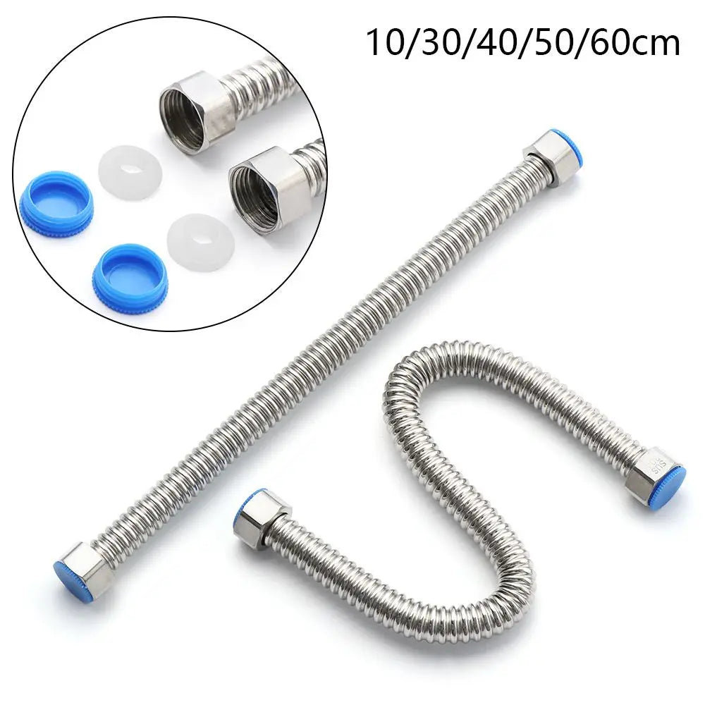 G1/2" Useful Home Durable Stainless Steel Plumbing Corrugated Pipe Hose Tube Water Heater Connector Oasis Select