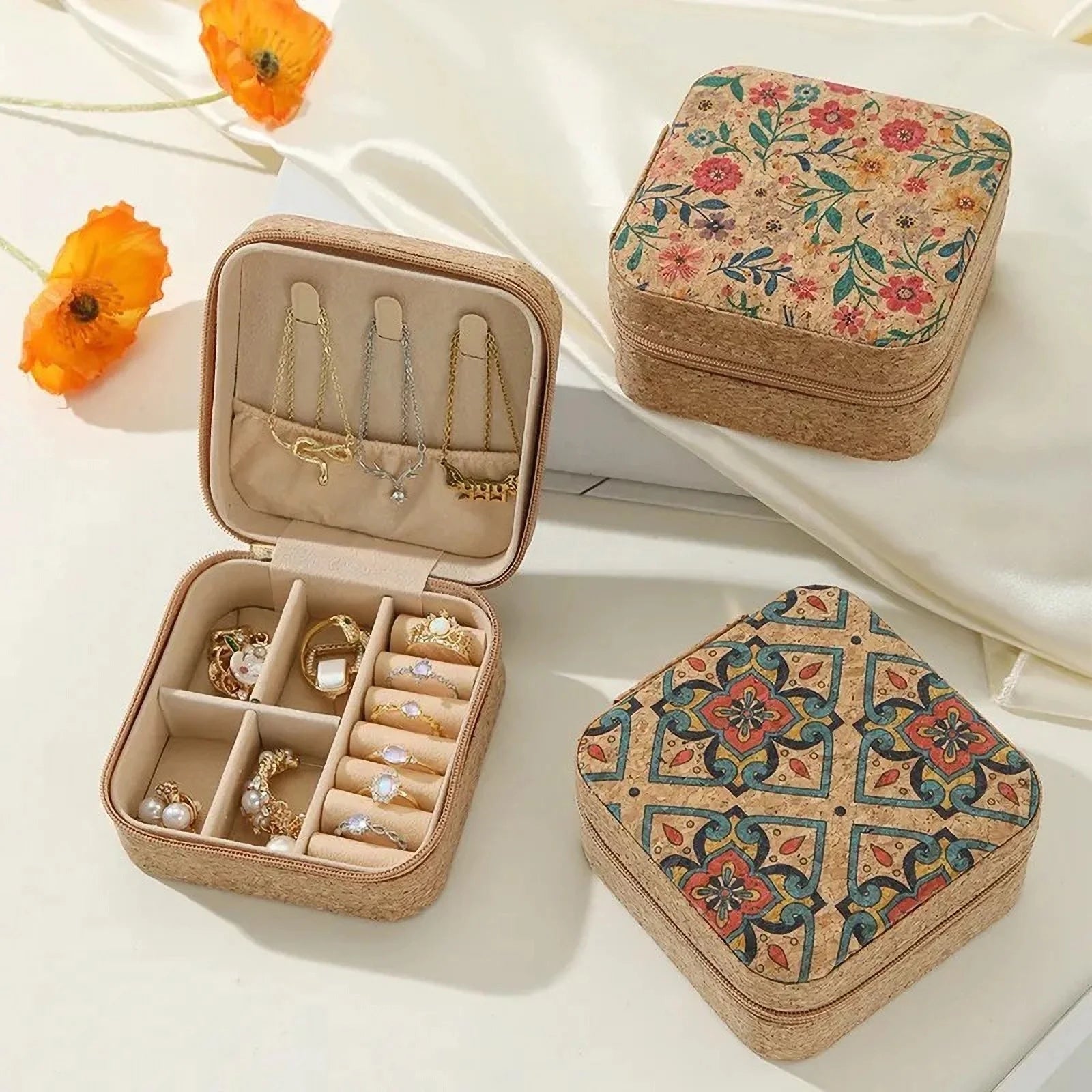 Travel Jewelry Box,Portable Jewelry Organizer Display Storage boxes for Women Girls,for Stud Earrings,Rings,Necklaces, Bracelets Oasis Select