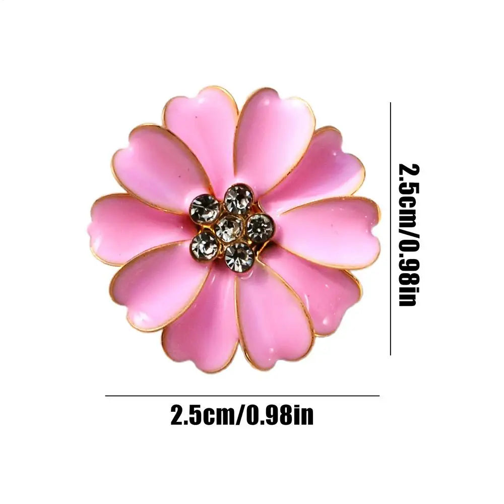 Button Covers for Women Blouses Decoration Flower Shaped Button Covers for Jeans for Jeans Sewing Dress Fabric Blouse Clothing Oasis Select Pink
