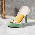 New Plastic Bathroom Soap Container Anti-slip Suction Cup Kitchen Sponge Storage Rack Funny High Heels Shape Soap Drain Box Oasis Select 3