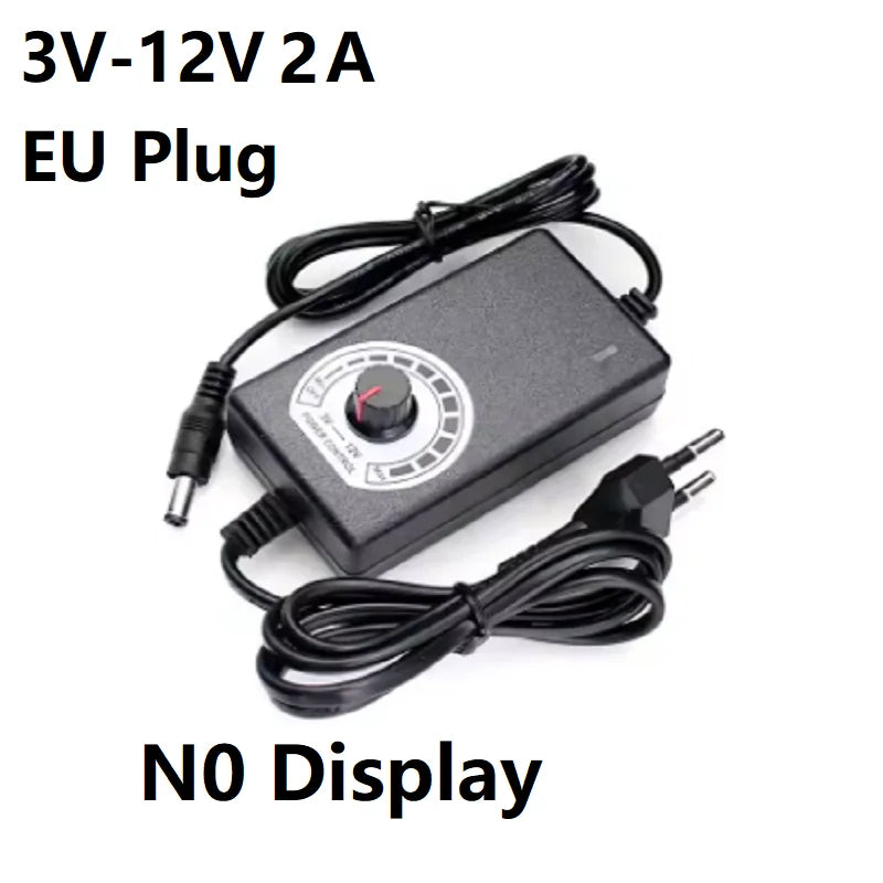 AC Adjustable Transformer Power Adapter AC 220V 100V to DC 5V 9V 12V 15V 24V 2A 3A Adapter EU US Plug Various Voltage DC Source Oasis Select EU Plug 2A