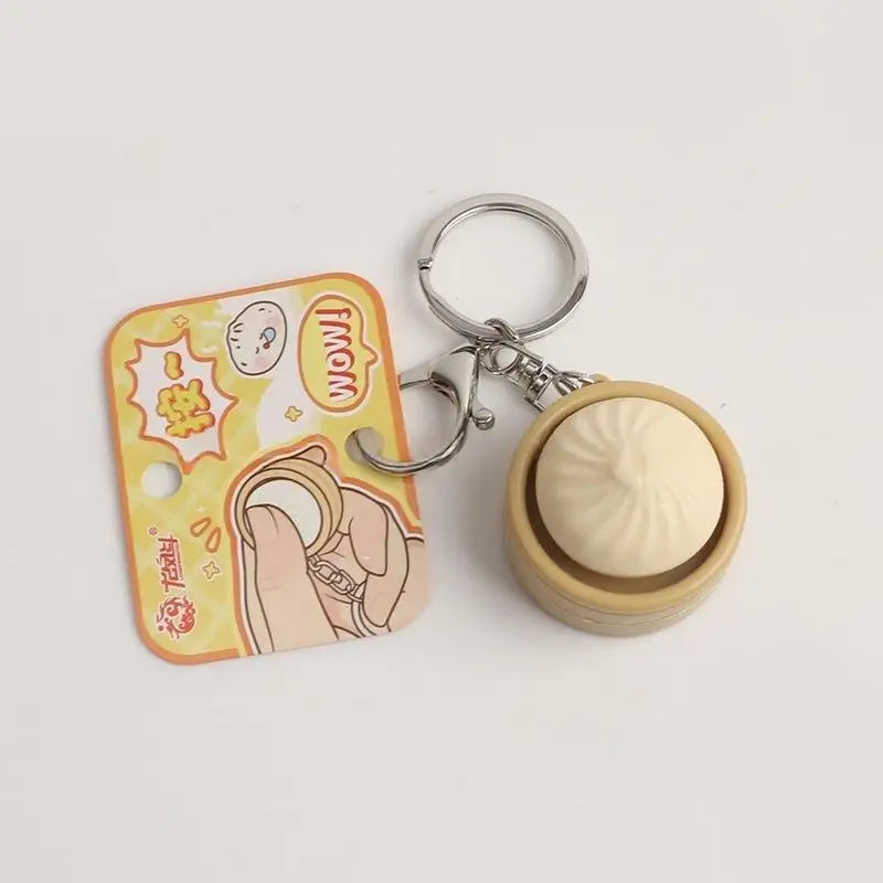 Cute Baozi Fidget Keychain – Squishy Dumpling Pendant Toy Fidget Keychain Oasis Select one size