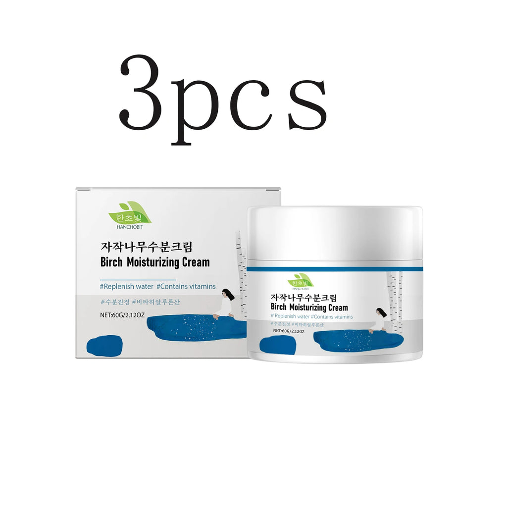 Birch Moisturizing Cream: Deep Nourishment, Skin Renewal, Brightening, and Smooth Refining Care Oasis Select 60gx3pcs