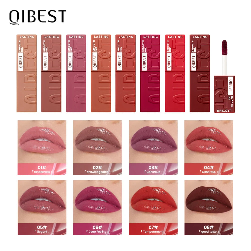 QIBEST Mirror Lip Glaze – Glossy Liquid Lipstick & Lip Tint