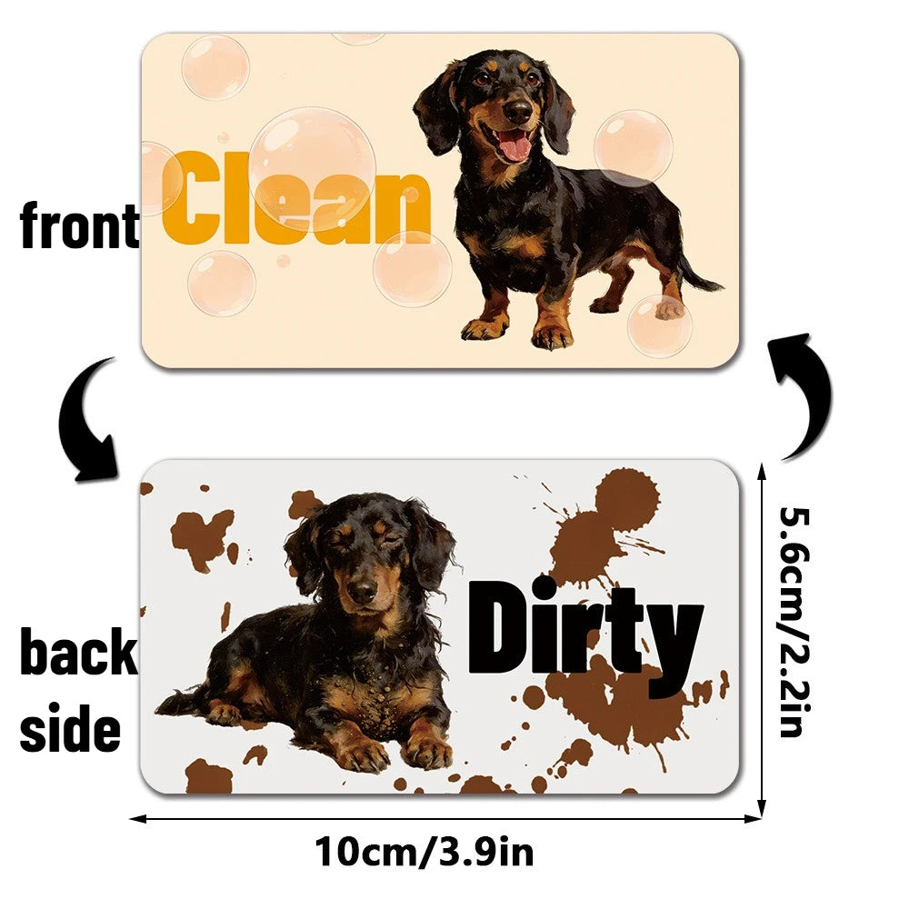 Kitchen Dishwasher Status Magnet Reversible Clean Dirty Sign Strong Magnetic Indicator Sticker for Household Use Oasis Select DWCT124