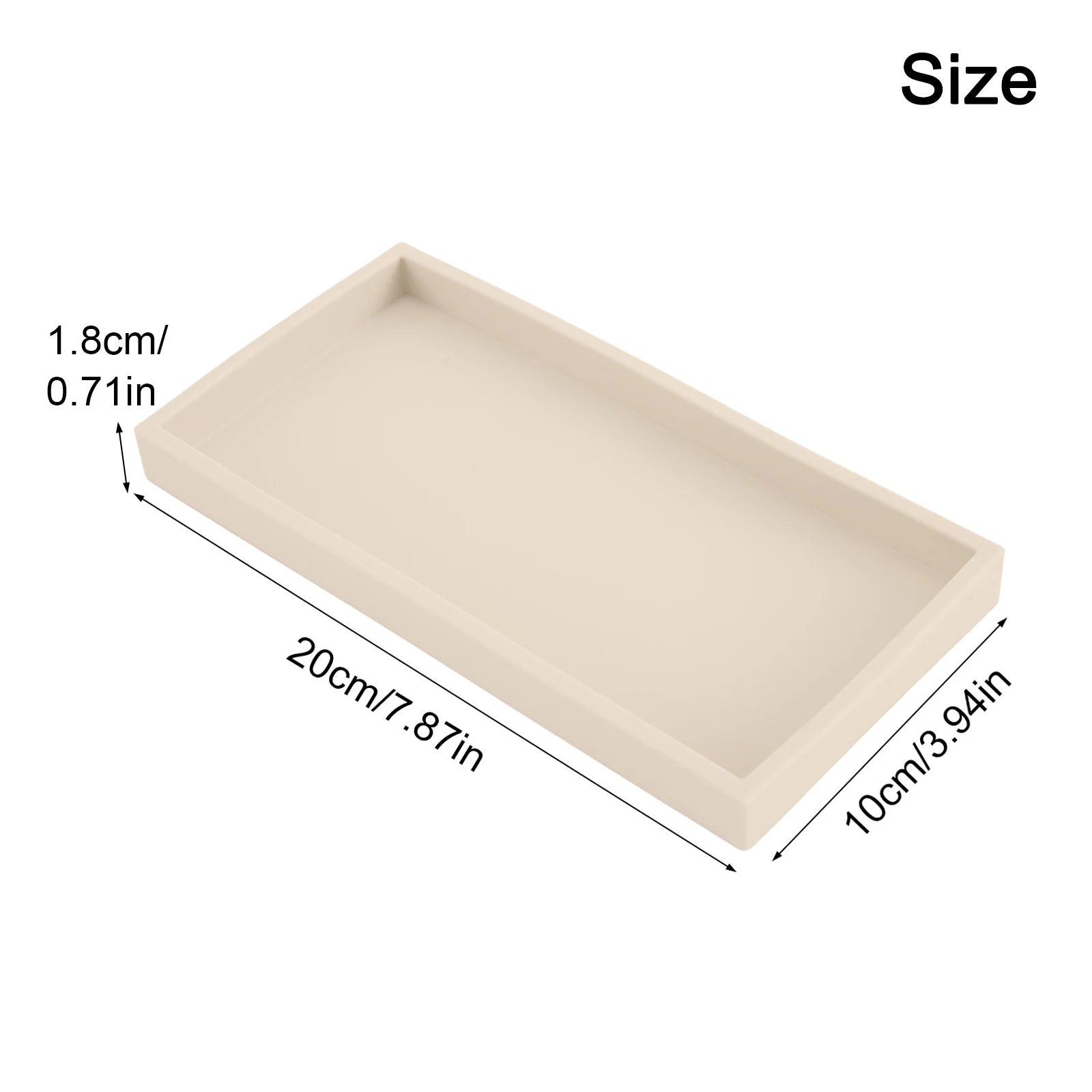 Bathroom Counter Tray Silicone Bathroom Vanity Tray Soap Dispenser Tray Countertop Storage For Dressing Tables Oasis Select