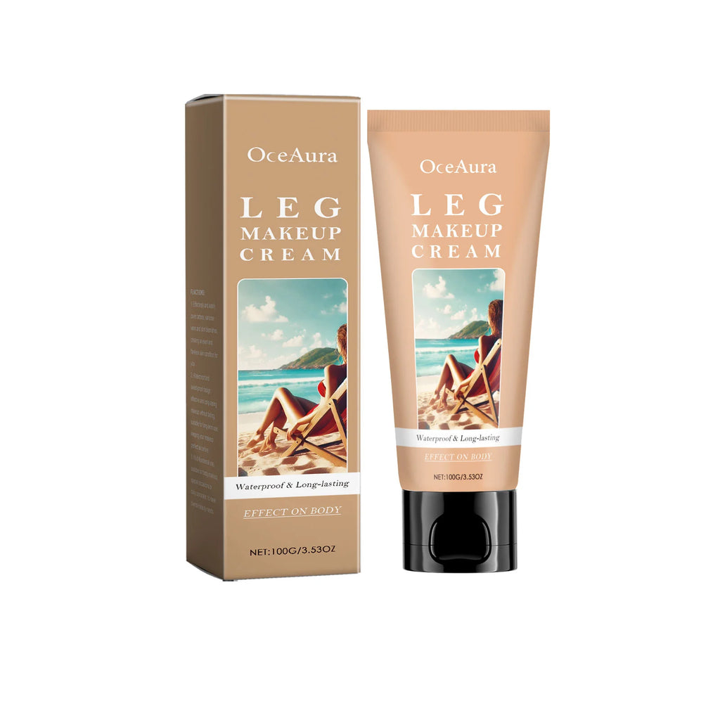 OceAura Leg Makeup Lotion – Waterproof Body Foundation Body Foundation Lotion Oasis Select C Dark Skin