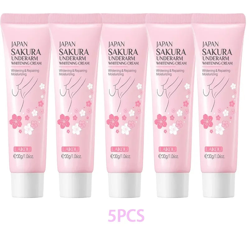 Laikou Sakura Underarm Brightening Cream – Dark Skin 30g Body Brightening Cream Oasis Select 5pcs