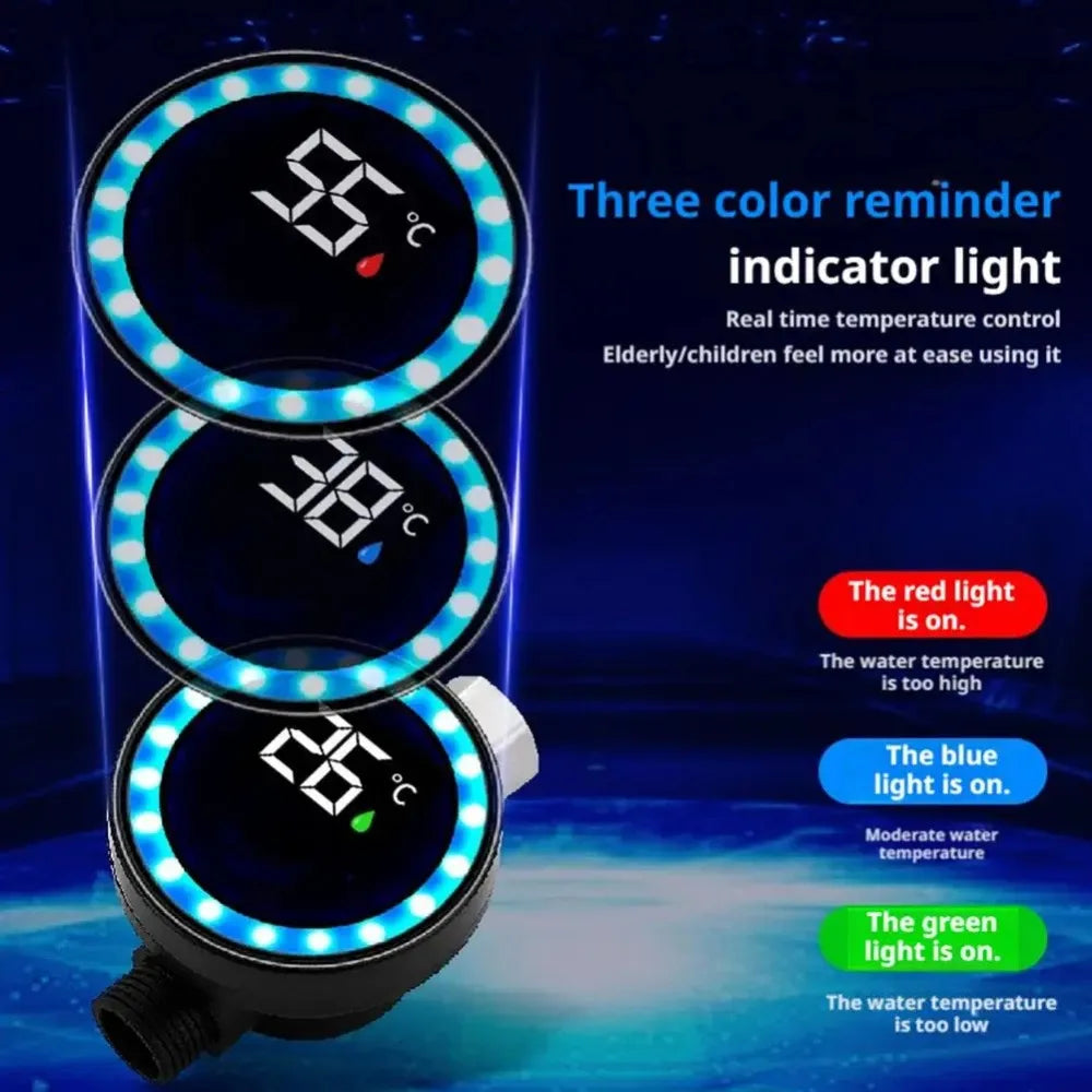 Shower LED Water Thermometer with Temperature Display for Household Gauge Sensing Accessories Oasis Select