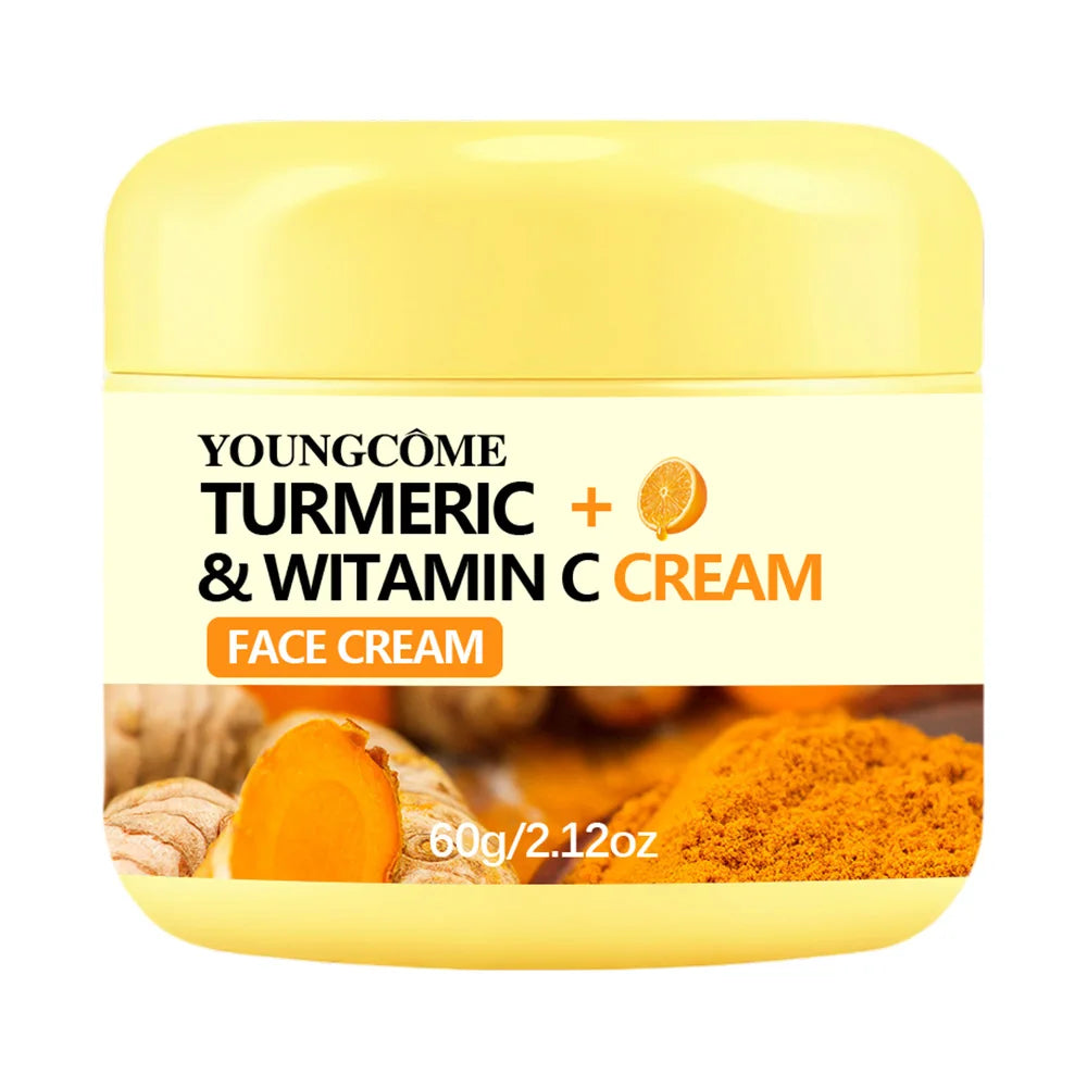 YOUNGCOME Turmeric & Wtamin C Cream & Essential Set with Collagen and Retinol Facial Moisturizer for deep nourishing Oasis Select 60g