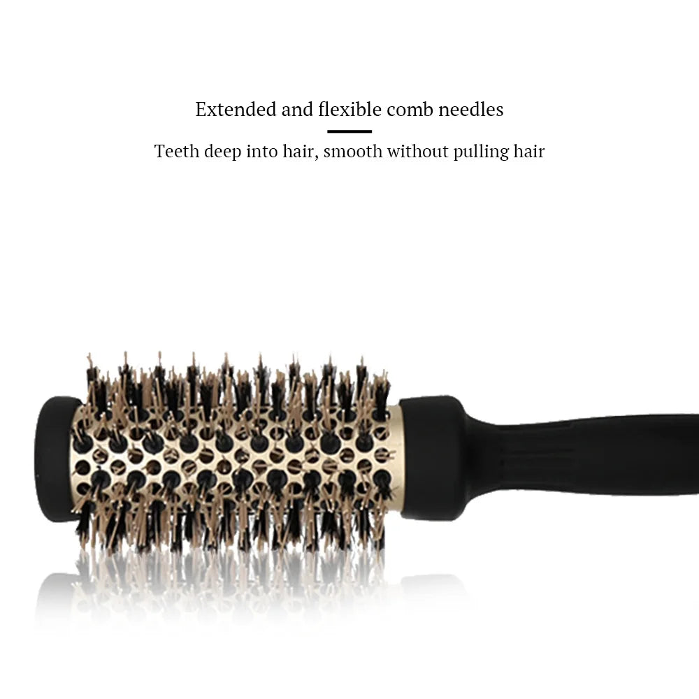 Hair Brush Comb Professional High Temperature Resistant Ceramic Iron Round Comb 5 Sizes For Blow Dry Salon Styling Tools Oasis Select
