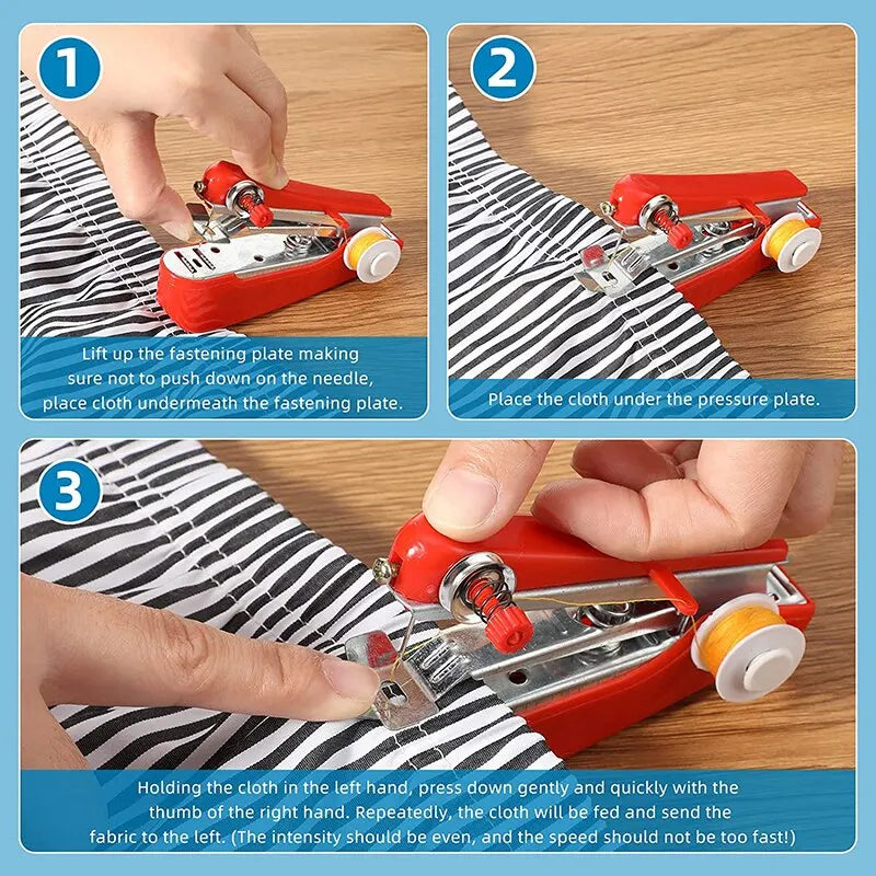 Portable Handheld Mini Sewing Machine, DIY Sewing Tools for Clothing Fabrics and Leather, Home and Outdoor Travel Sewing Tools Oasis Select