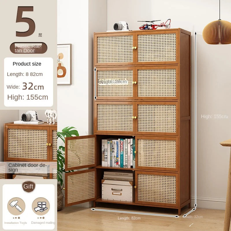 Bookcase with door, multi-layer storage rack, seam storage cabinet, living room display cabinet, bookshelf Oasis Select 82cmB