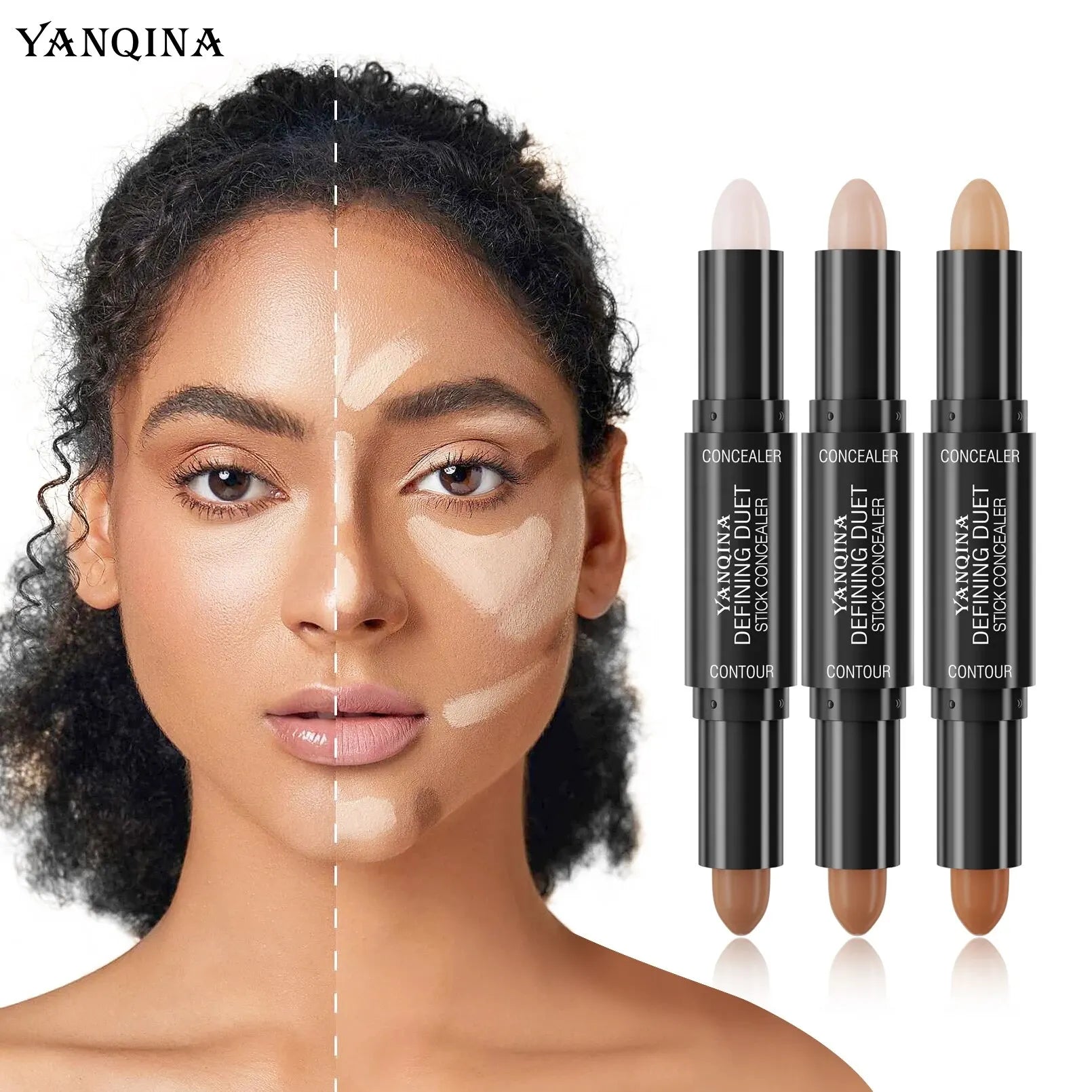 YANQINA Double-Ended Contour Stick – Highlight & Shadow Cream