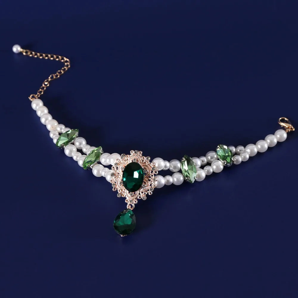 Double Layer Faux Pearl Pet Collar Necklace | Adjustable Luxury