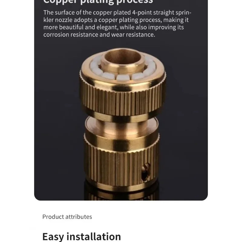 4-way Water Quick Connector High Pressure Quick Coupling For Car Washer Water Gun Adapter Joints Garden Irrigation Accessories Oasis Select