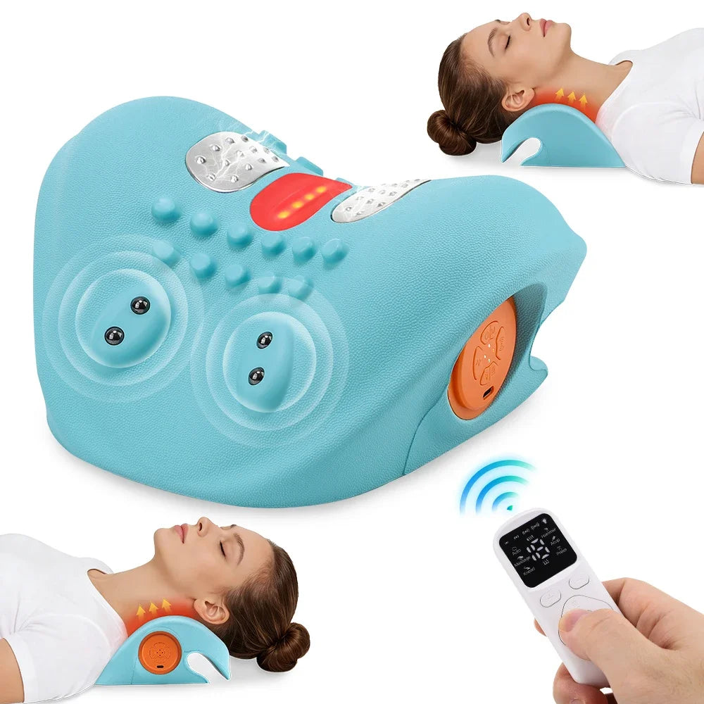 Electric Neck Massager | Heat, EMS & Red Light – 6 Modes