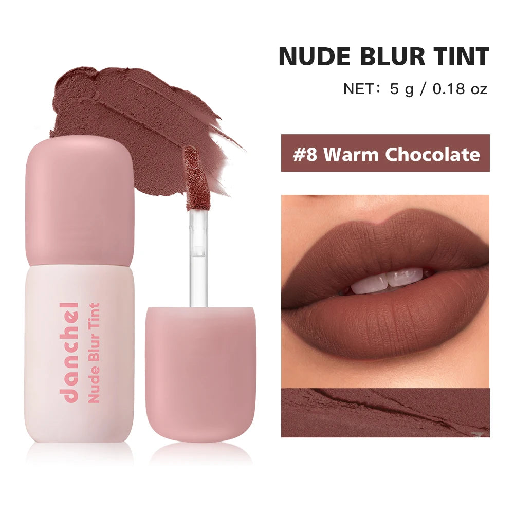 K‑Beauty Nude Blur Tint 15 Light Apricot 2‑in‑1 Lip & Cheek Stain Soft‑Focus Matte Long Lasting Waterproof Korean Lip Makeup Oasis Select 8Warm Chocolate