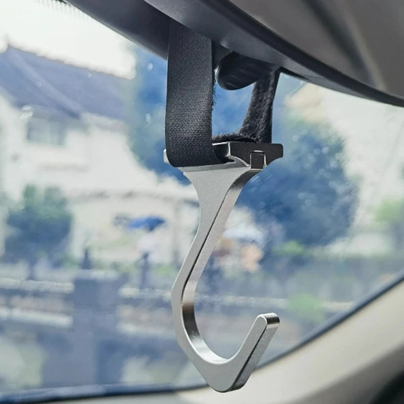 Aluminum Steering Wheel Hook With Adjustable Nylon Strap, Car Mounted Modification Oasis Select
