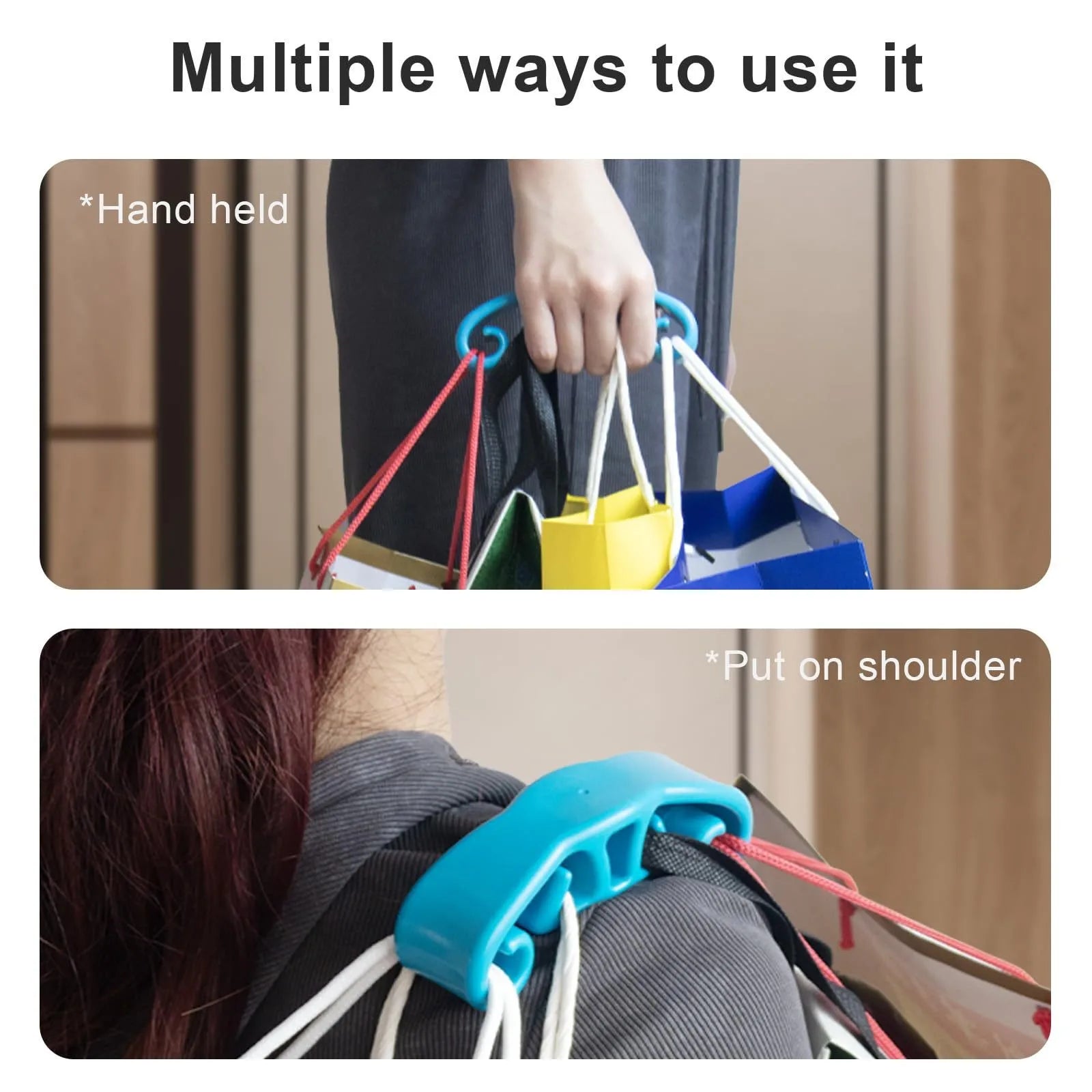 Comfortable Grocery Bag Carrier Anti Pinch Handle Carry Handle Gadget Grocery Bag Holder Labor Saving Carry Shopping Bags Oasis Select