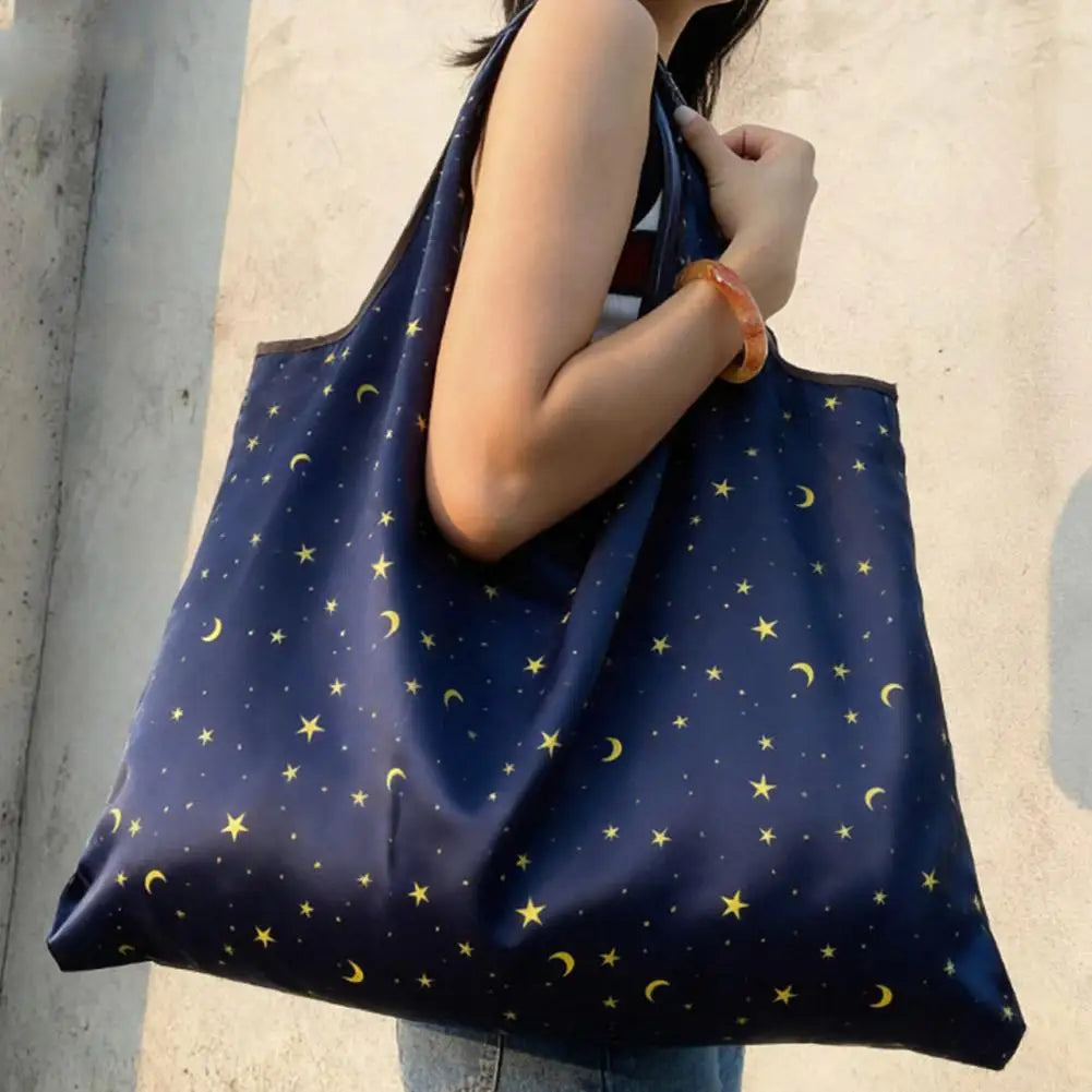 Foldable Reusable Shopping Tote Bag – Large Eco-Friendly